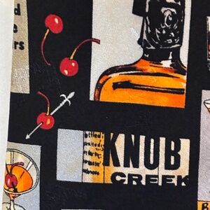 Nicole Miller Knob Creek Bourbon Novelty Silk Tie – Cocktail Whiskey Print